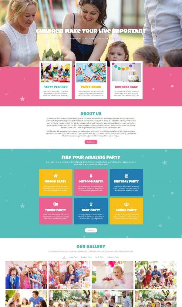 Plantilla: Eventos infantiles